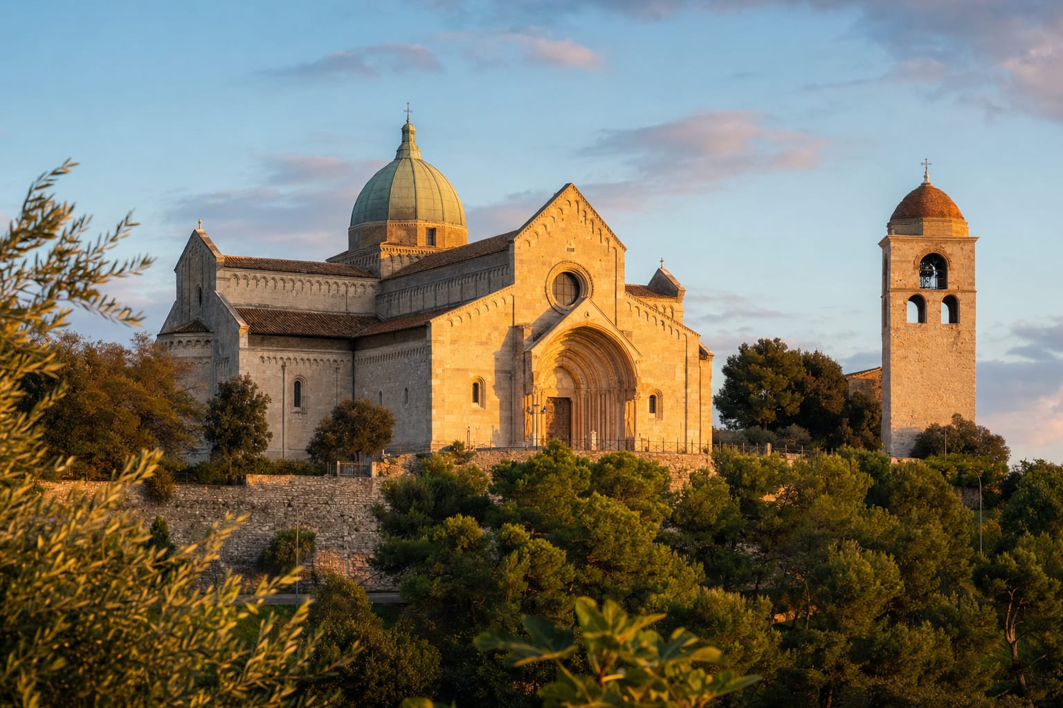 San Ciriaco cathedral on its harbor hill above Ancona