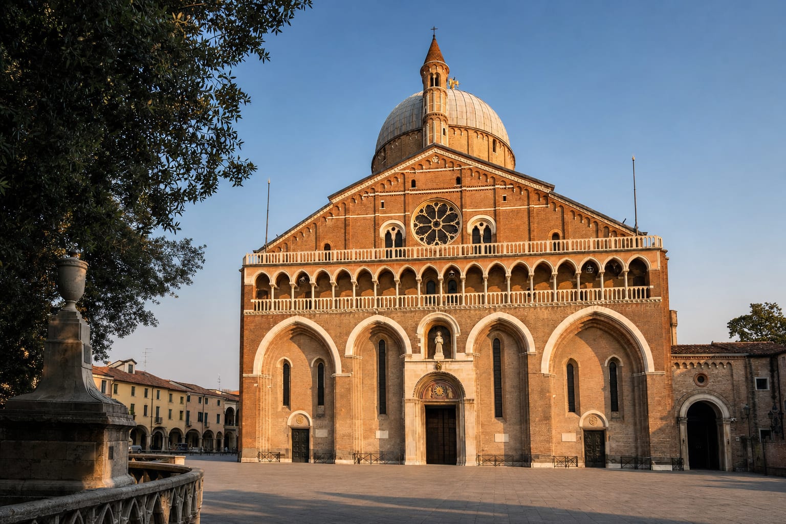 The domes and arcades of Saint Anthony's basilica, Padua