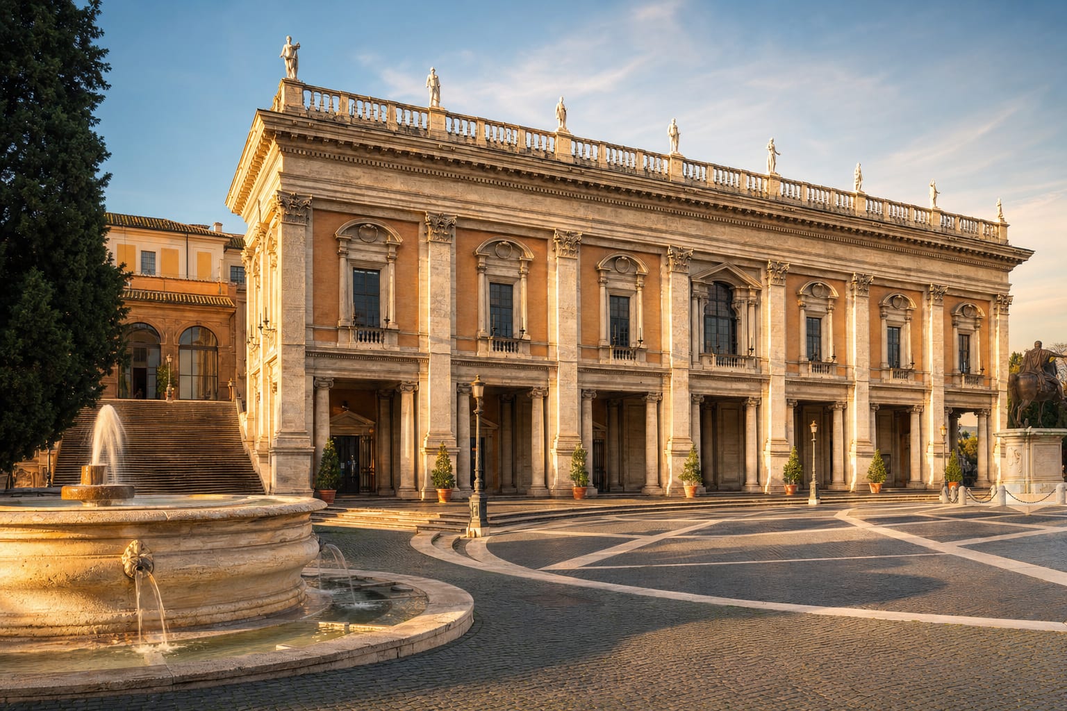 Palazzo dei Conservatori on Michelangelo's Capitoline piazza