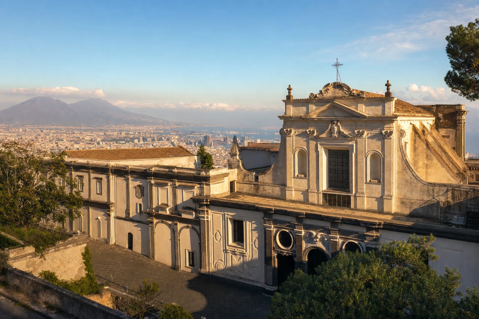 The Certosa di San Martino on its balcony above Naples and the bay
