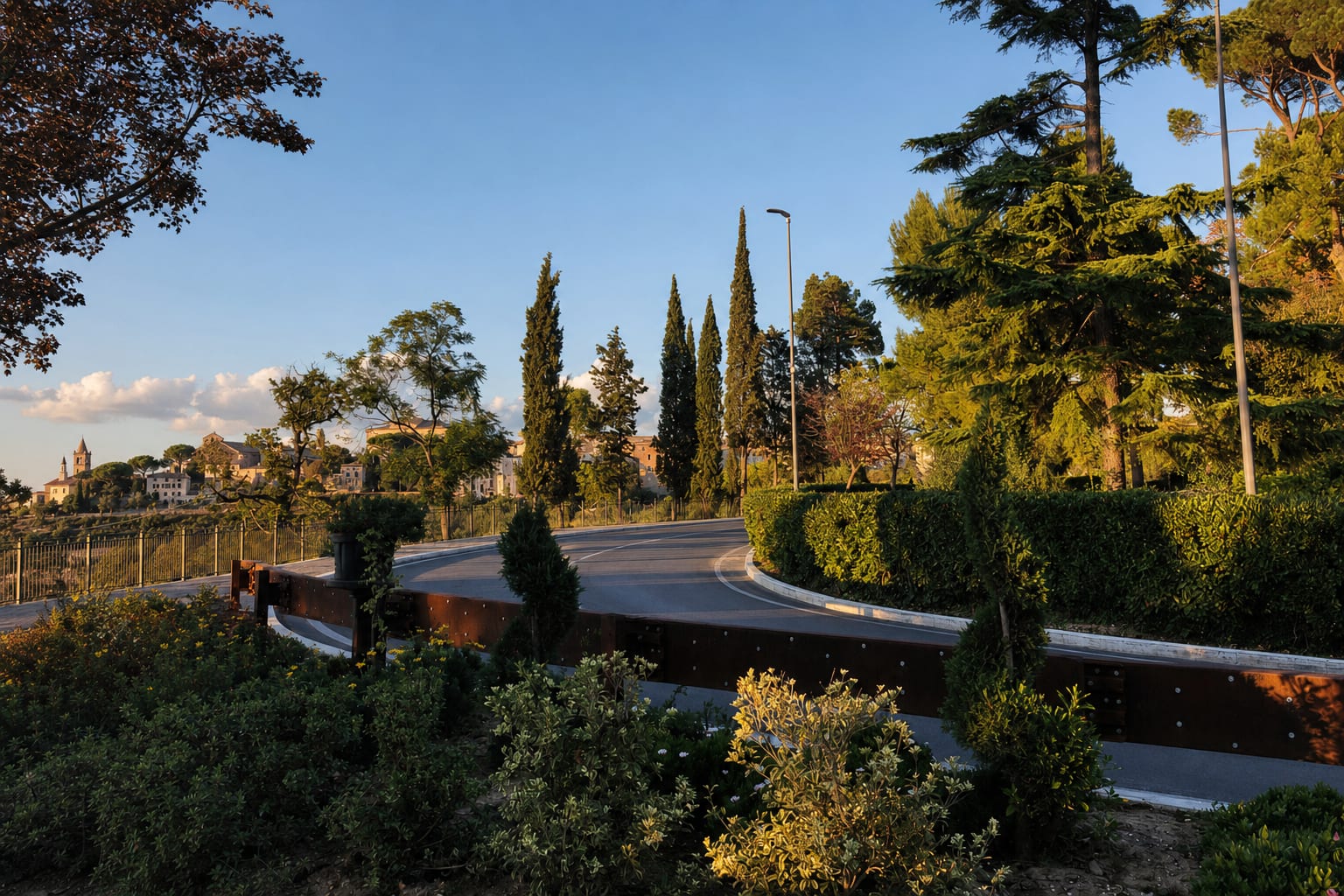The garden walk on Leopardi's hill of the Infinite at Recanati