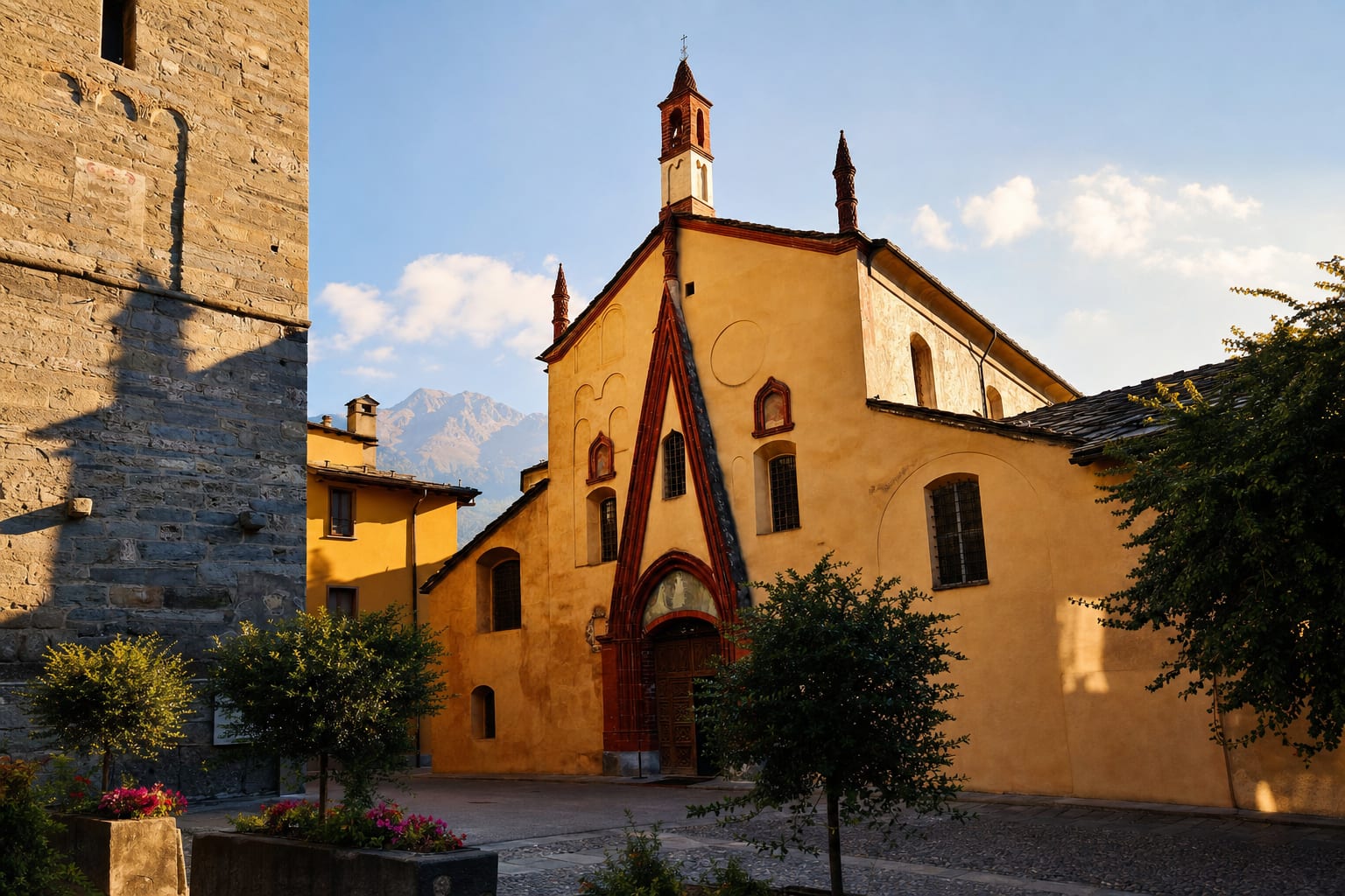 The collegiate church of Sant'Orso with its priory, Aosta