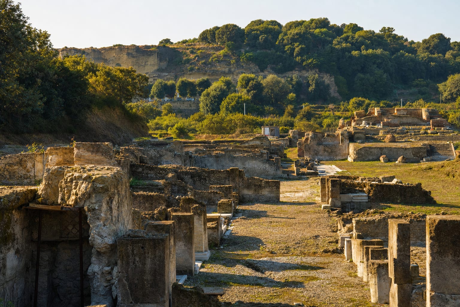 Tufa ruins below the acropolis of Cumae, Italy's first Greek colony