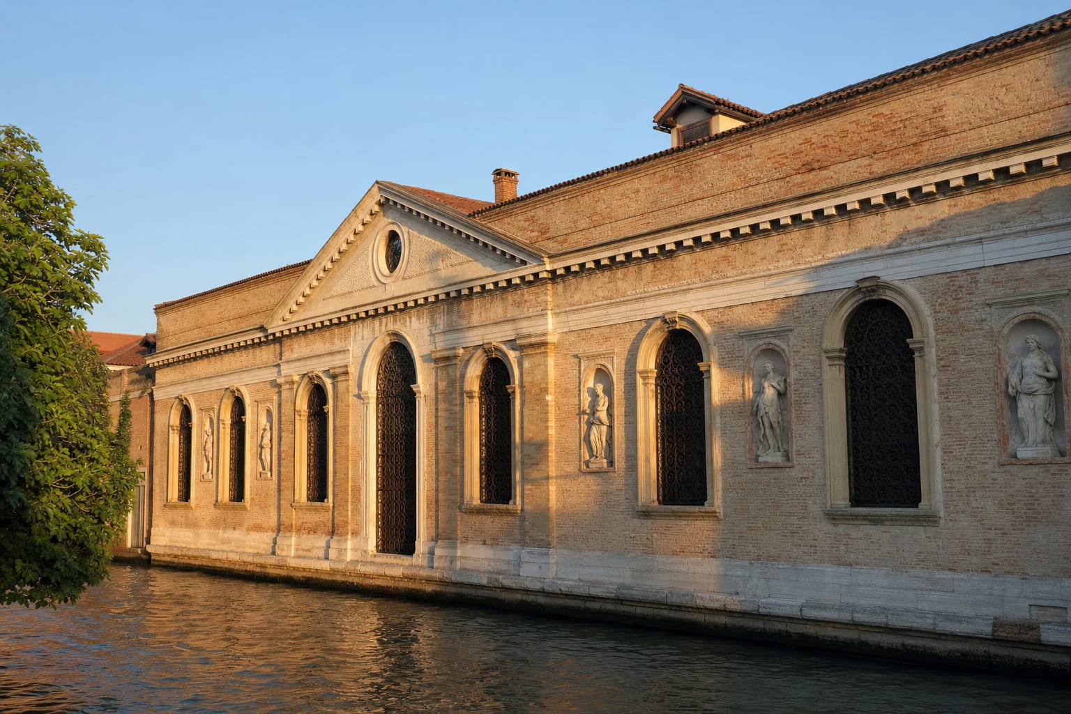 Palazzo Giustinian on its Murano canal, home of the Glass Museum