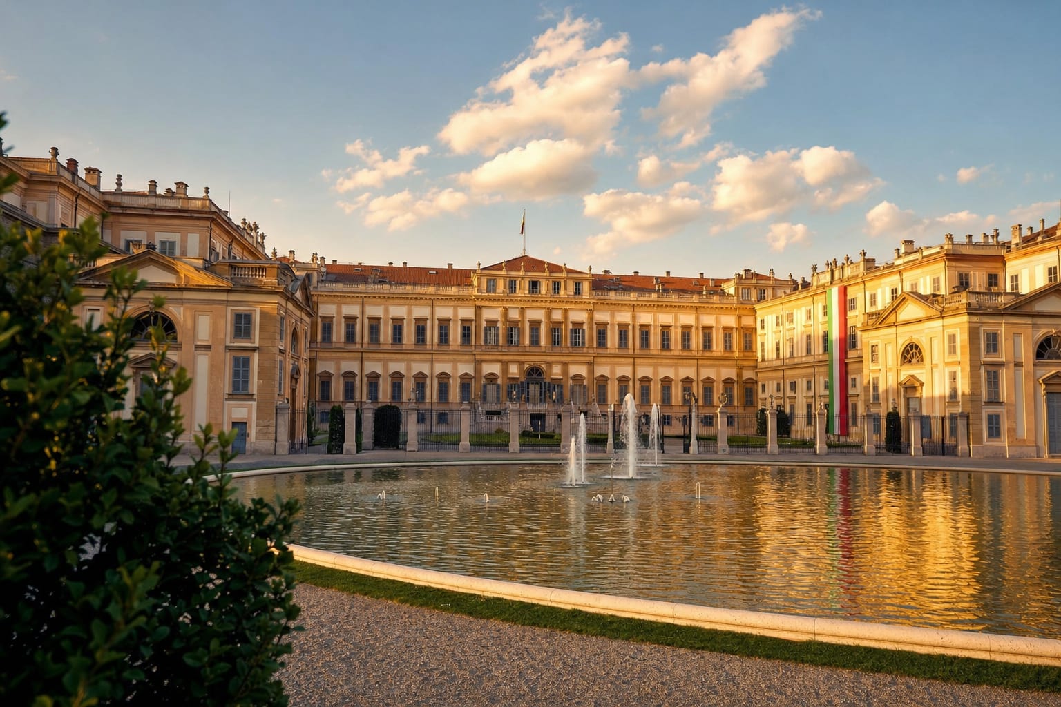 The neoclassical court of the Royal Villa of Monza