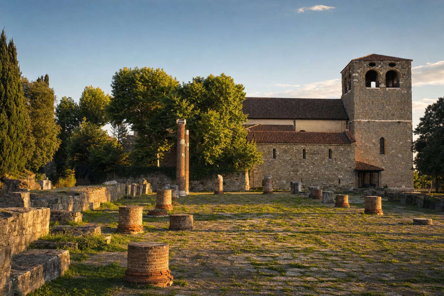 San Giusto's basilica and Roman remains crowning Trieste's hill