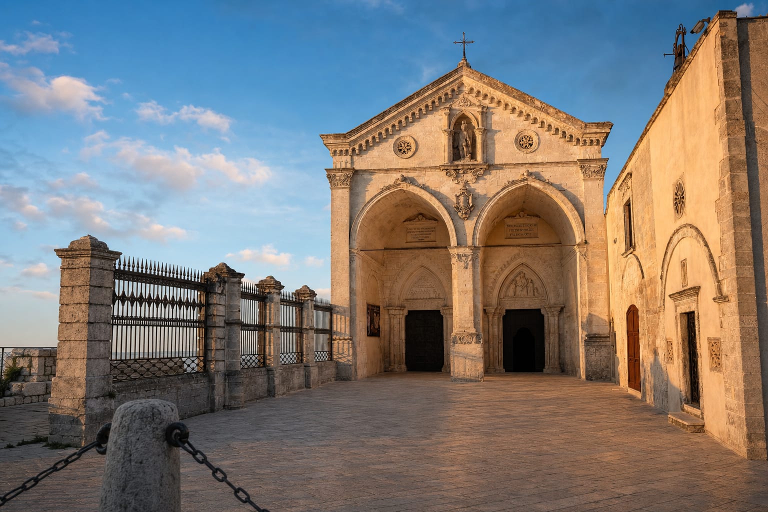 The porch and octagonal tower of the Archangel's sanctuary, Monte Sant'Angelo