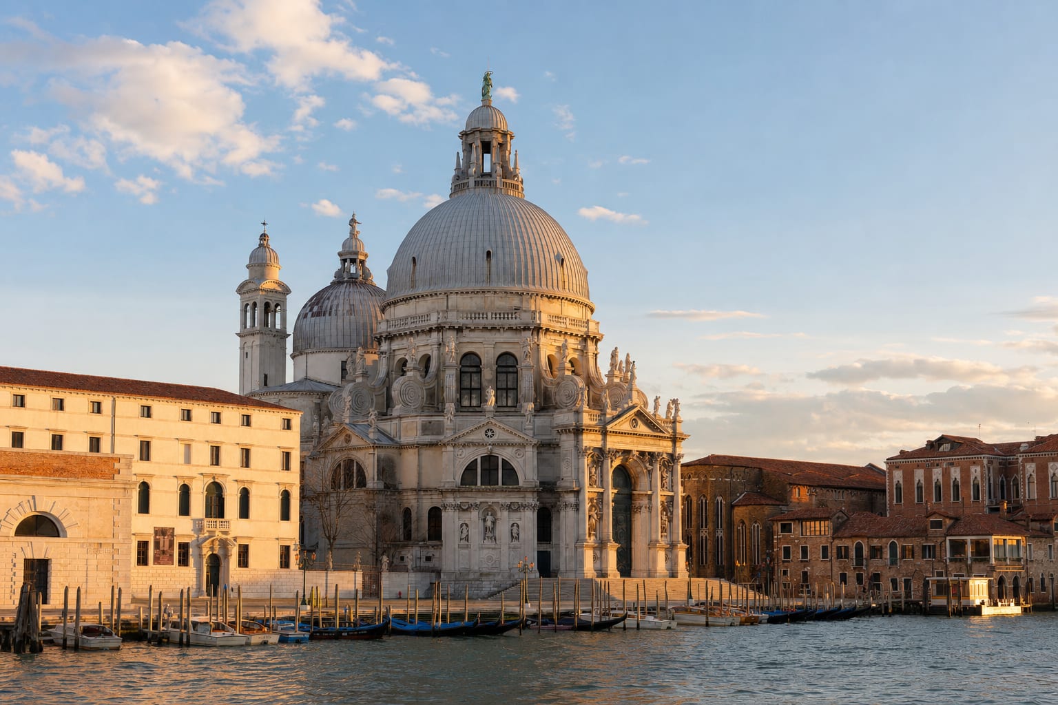Santa Maria della Salute riding the entrance of the Grand Canal