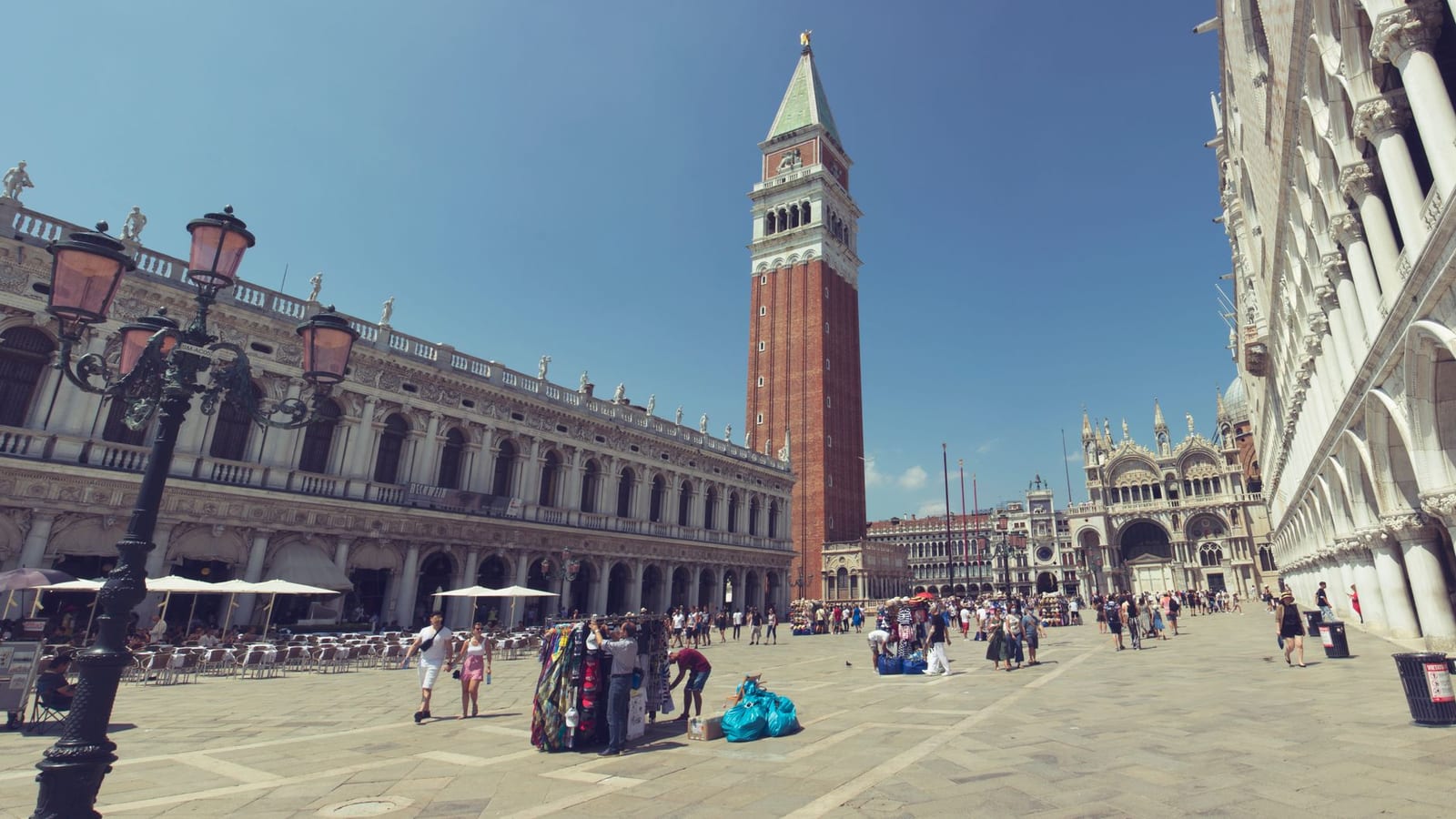 Piazza San Marco beneath its campanile, Venice's drawing room