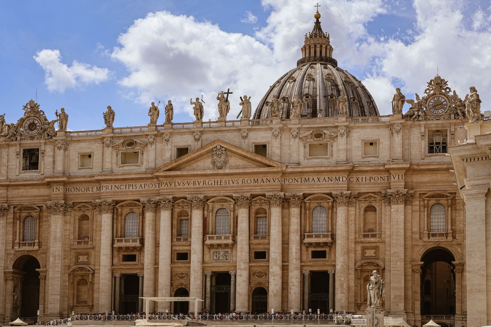 St. Peter's Basilica and Michelangelo's dome from the piazza