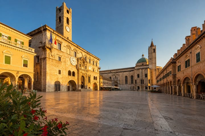 The travertine old town of Ascoli Piceno