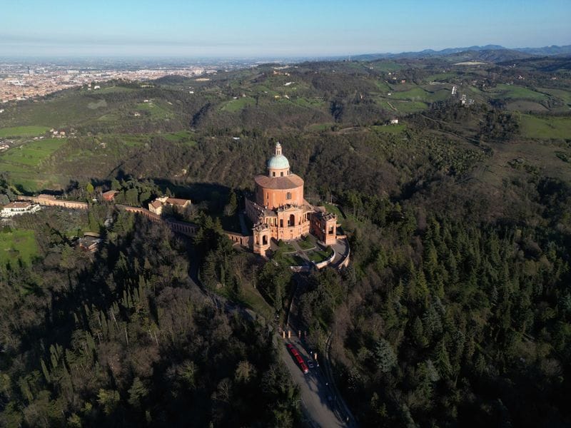 The Sanctuary of San Luca above Bologna's hills