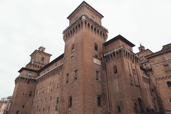 The towers of the Castello Estense, Ferrara