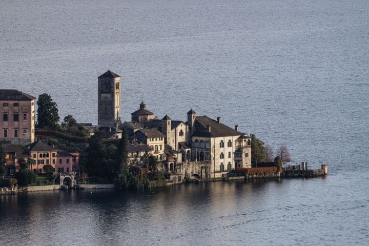 Isola San Giulio adrift on Lake Orta