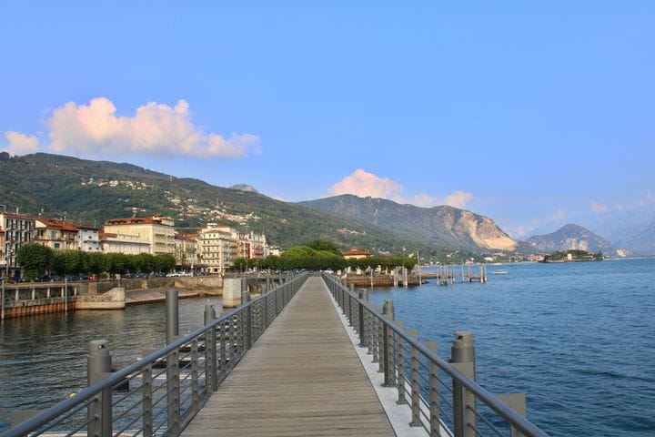 The pier at Stresa reaching into Lake Maggiore
