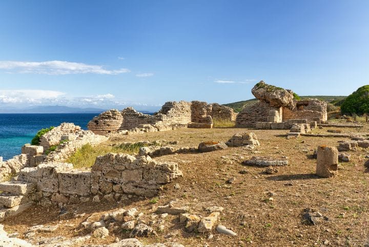 The ruins of Tharros on the Sinis peninsula
