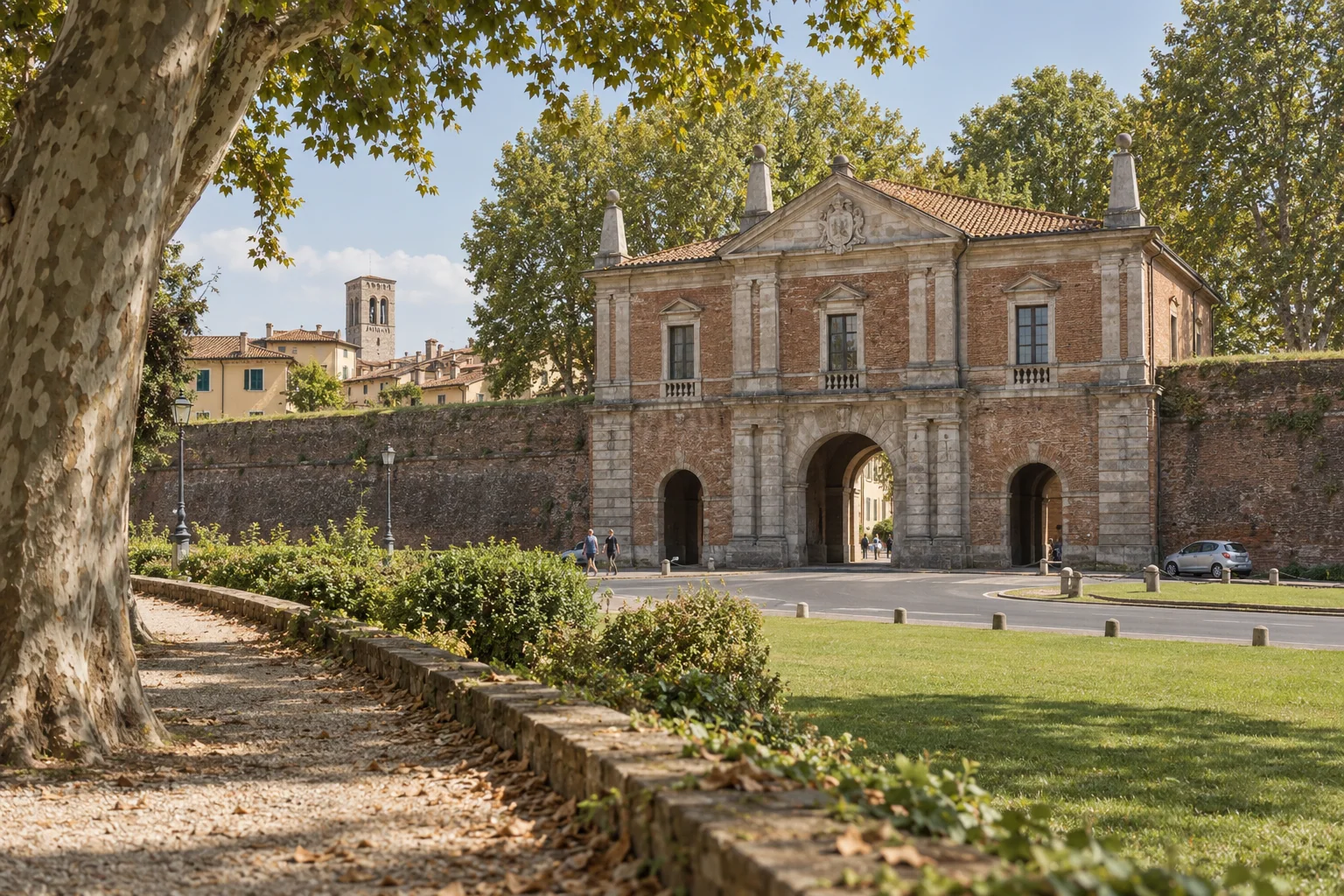 Porta San Pietro, the Renaissance brick gate in the walls of Lucca