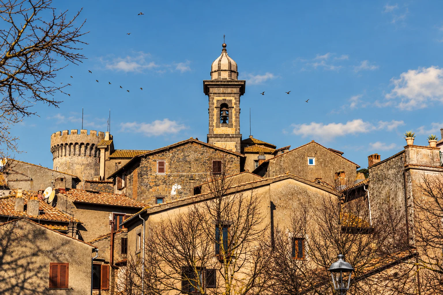 The towers of Castello Odescalchi above Bracciano