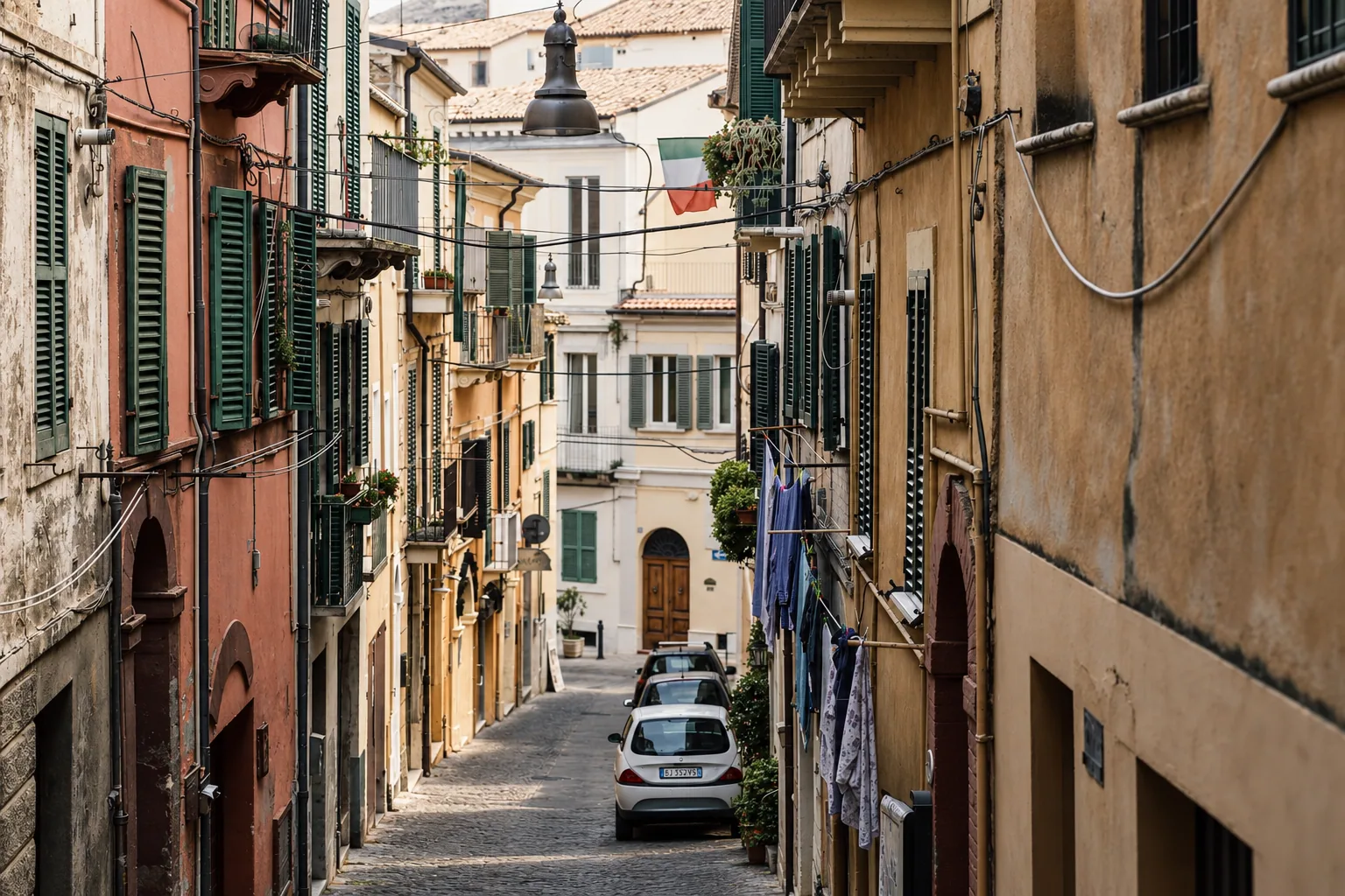 Balconied lanes in the old heart of Chieti