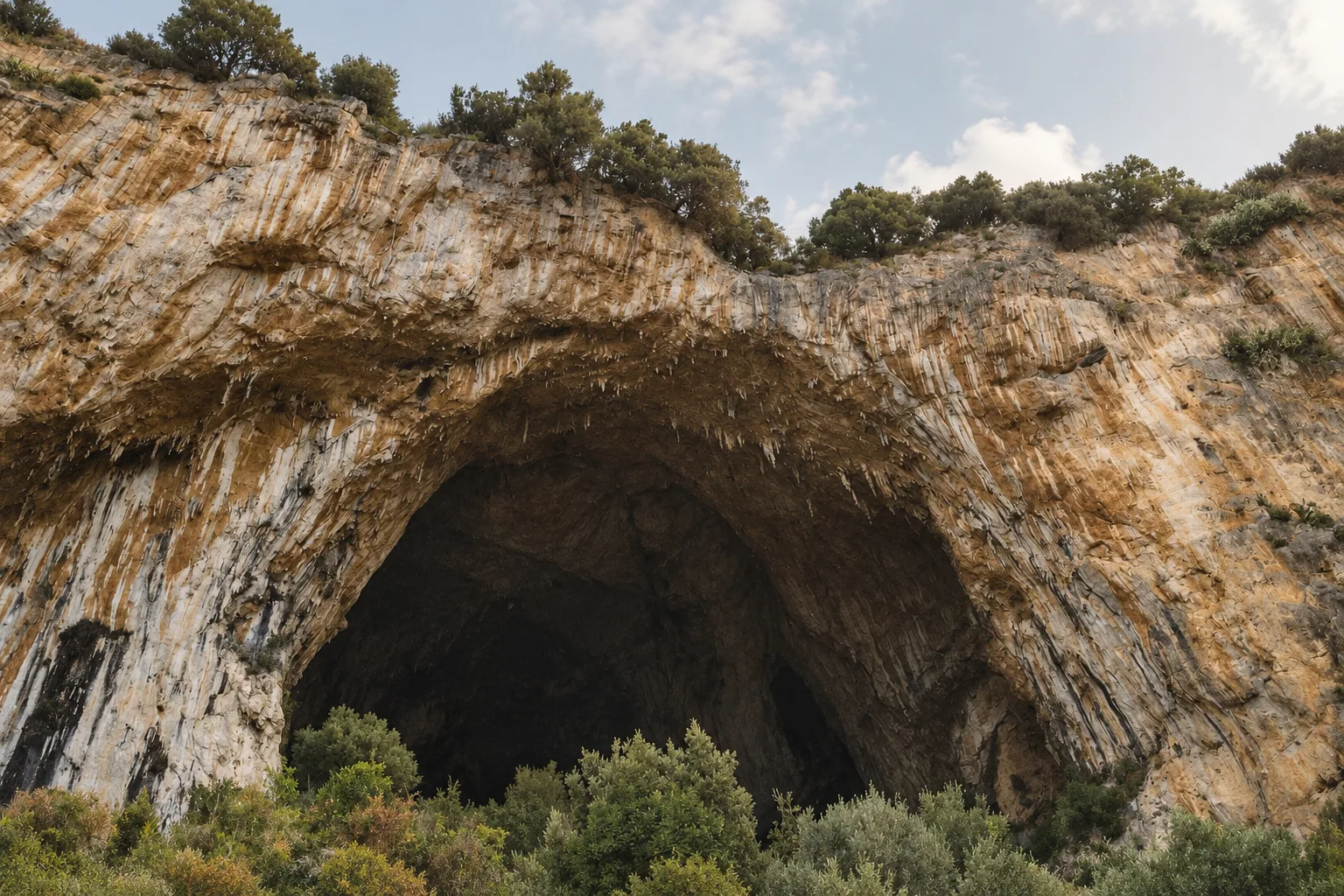 Emerald light inside the Grotta dello Smeraldo at Conca dei Marini