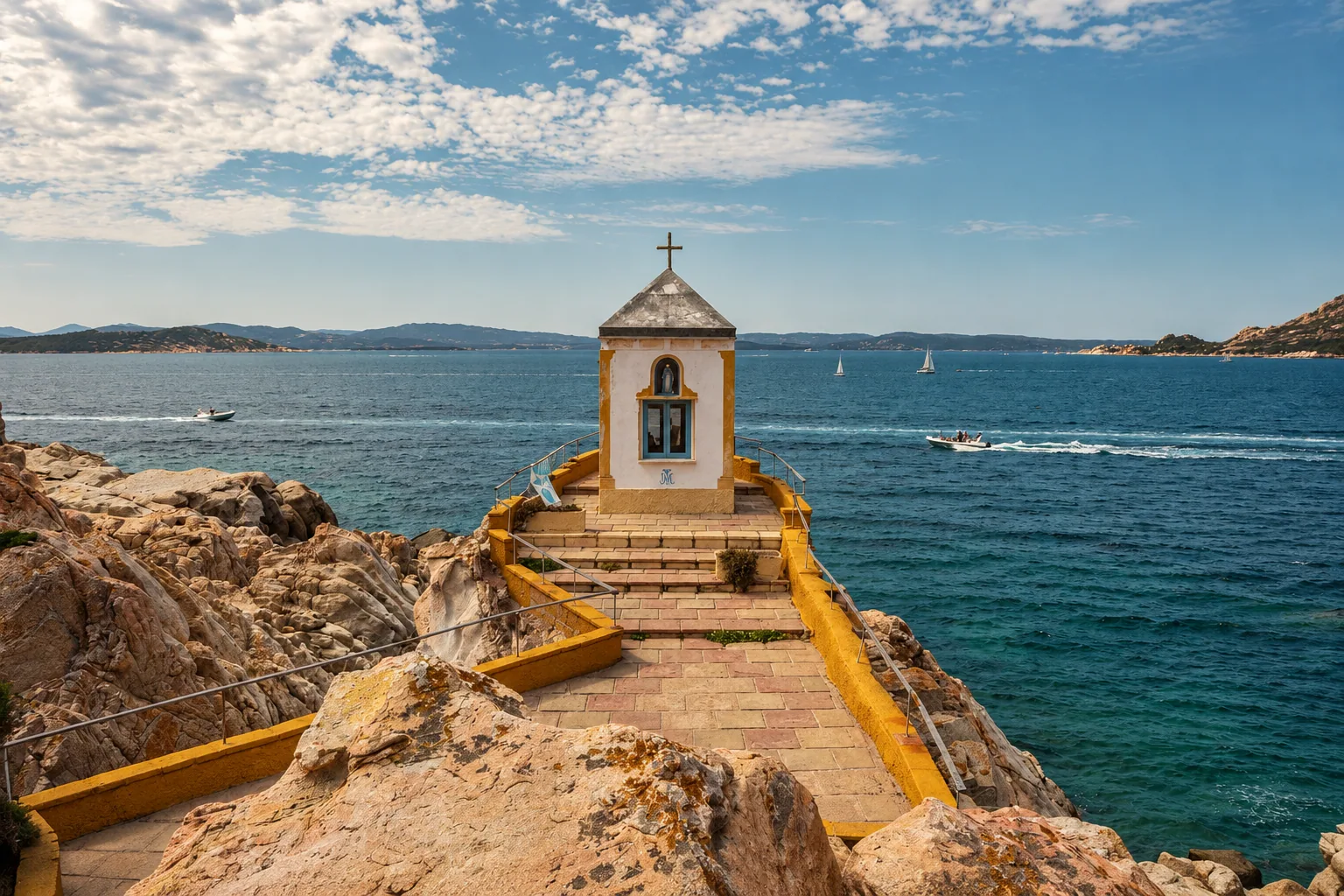 A lookout over the emerald water at Porto Cervo