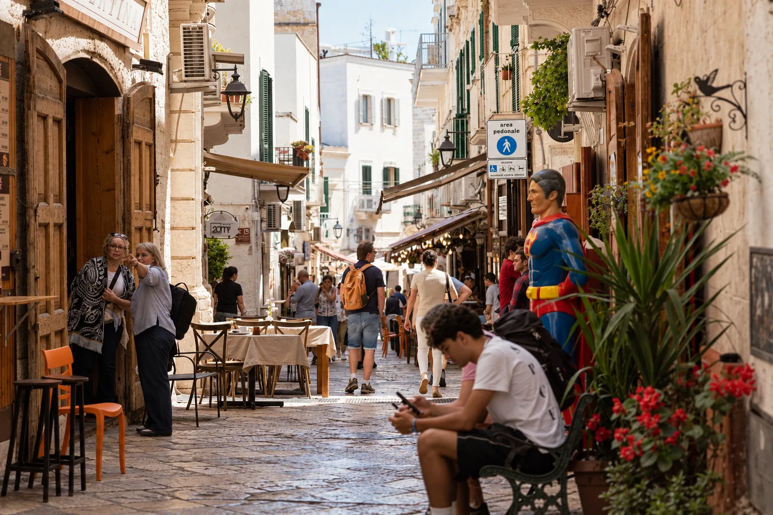 A warm lane in Taranto's old town