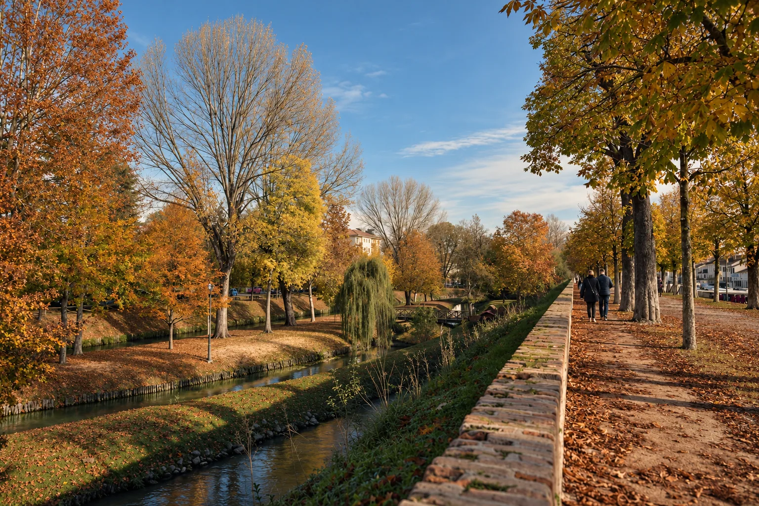 An autumn walk along the waters of Treviso