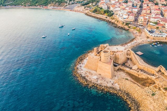 The Aragonese castle of Le Castella on its islet, Calabria