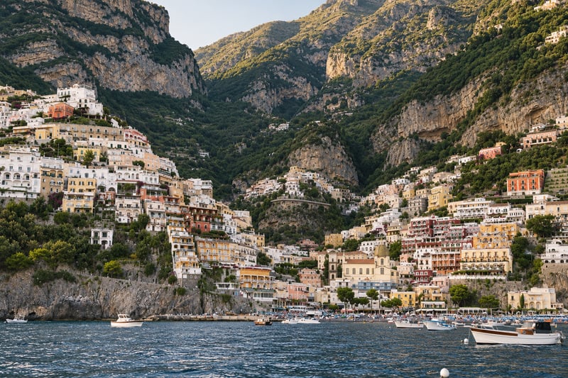 The Amalfi coast tumbling to the sea, Campania