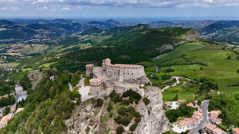 The fortress of San Leo on its crag, Emilia-Romagna