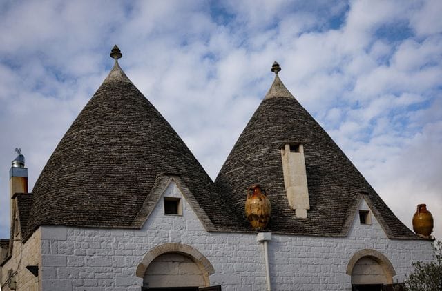 Trulli cones against the Puglian sky