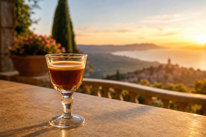 Crema di Caffè bottle with Italian coffee