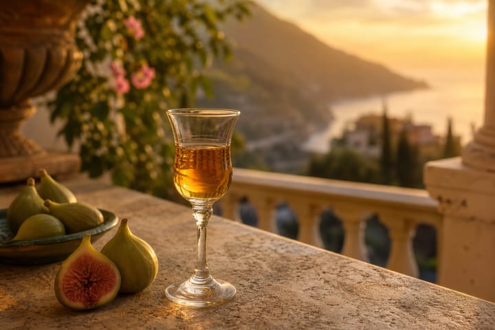 Liquore di Fichi bottle with Calabrian figs