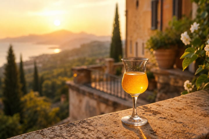 Mandarinetto bottle with Sicilian mandarins