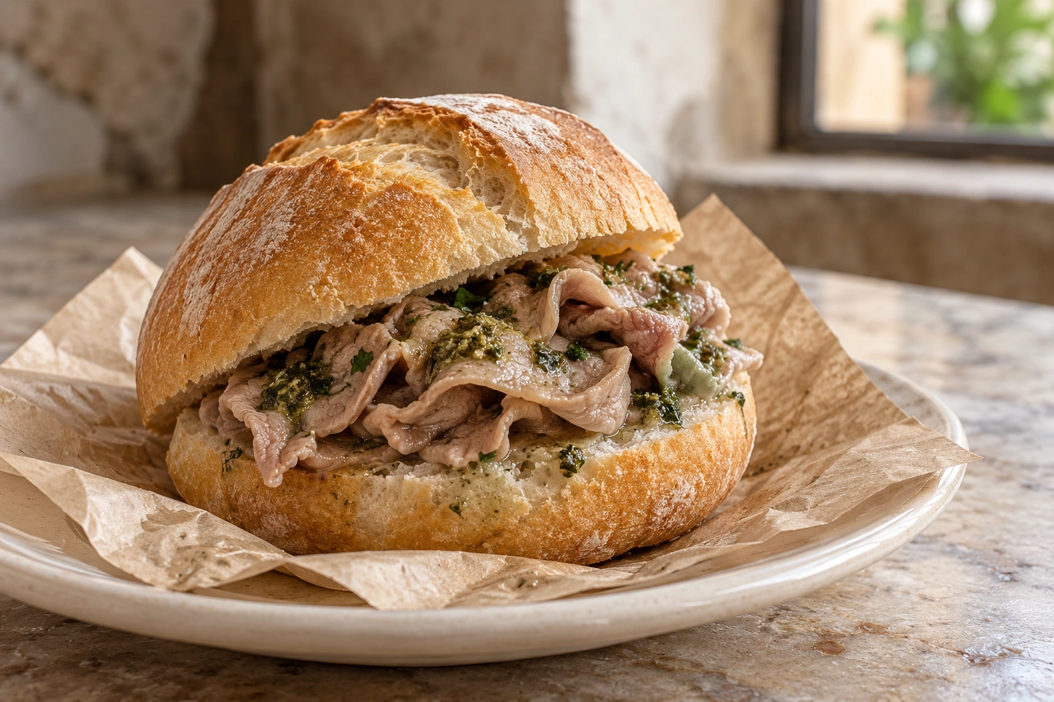 Panino con il lampredotto