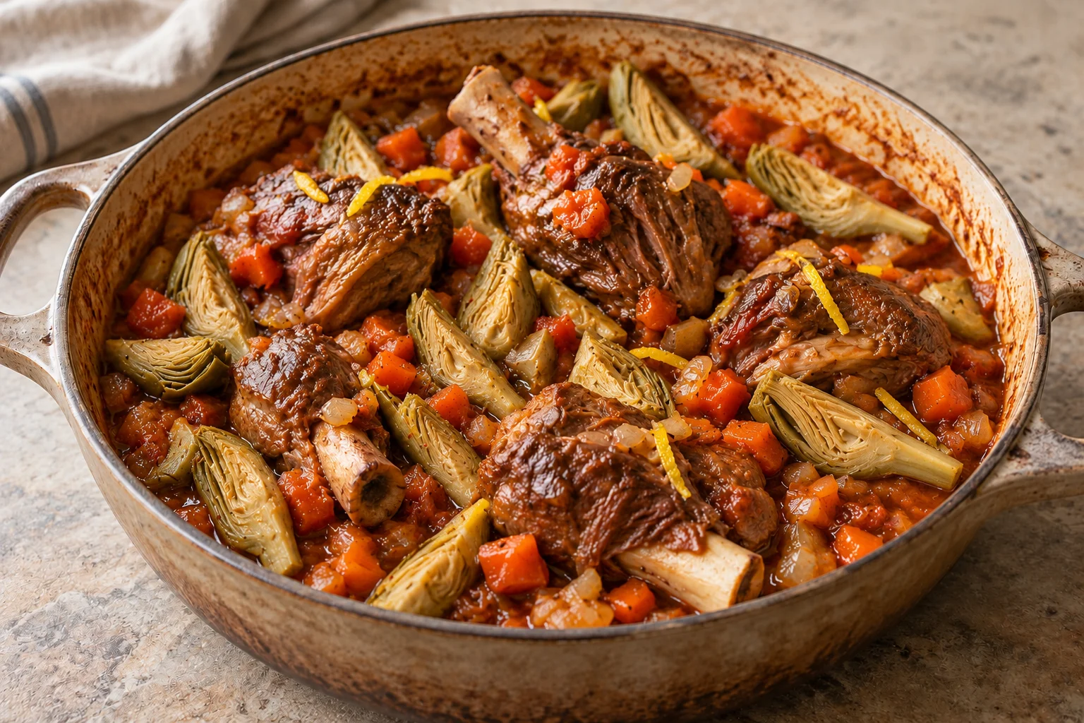 Agnello con carciofi alla sarda