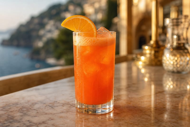 Garibaldi, a classic Italian cocktail