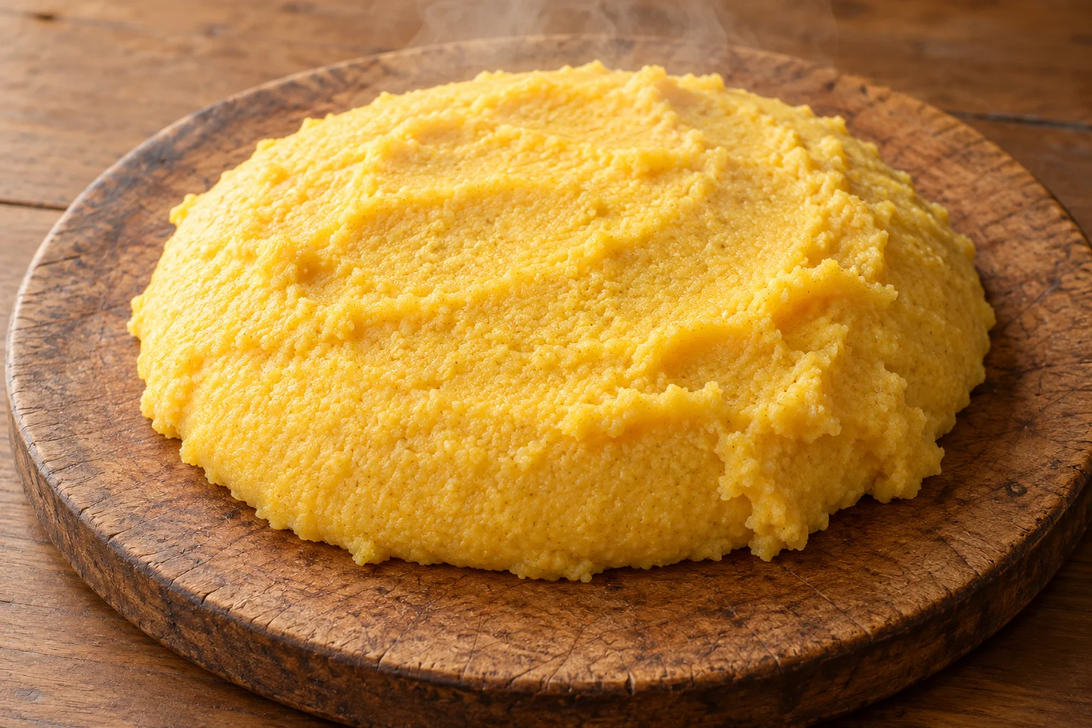 Plain yellow polenta made with coarse Storo cornmeal
